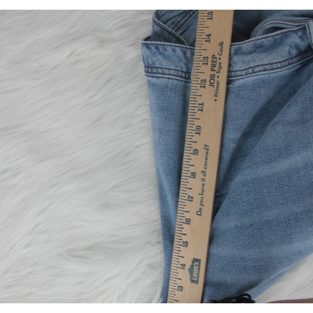 Cato Est 1946 Denim Womens 26W Flare Leg Jeans Brown Patchwork Inset Boho Gypsy - Picture 11 of 12